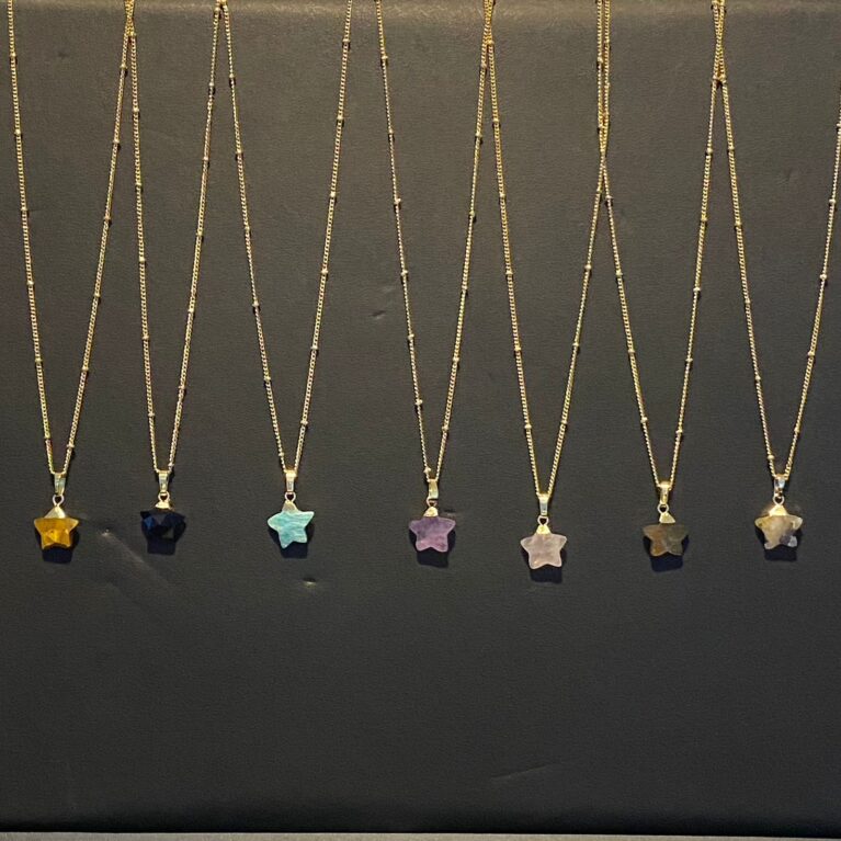 Iqra Star Amethyst Crystal Necklaces