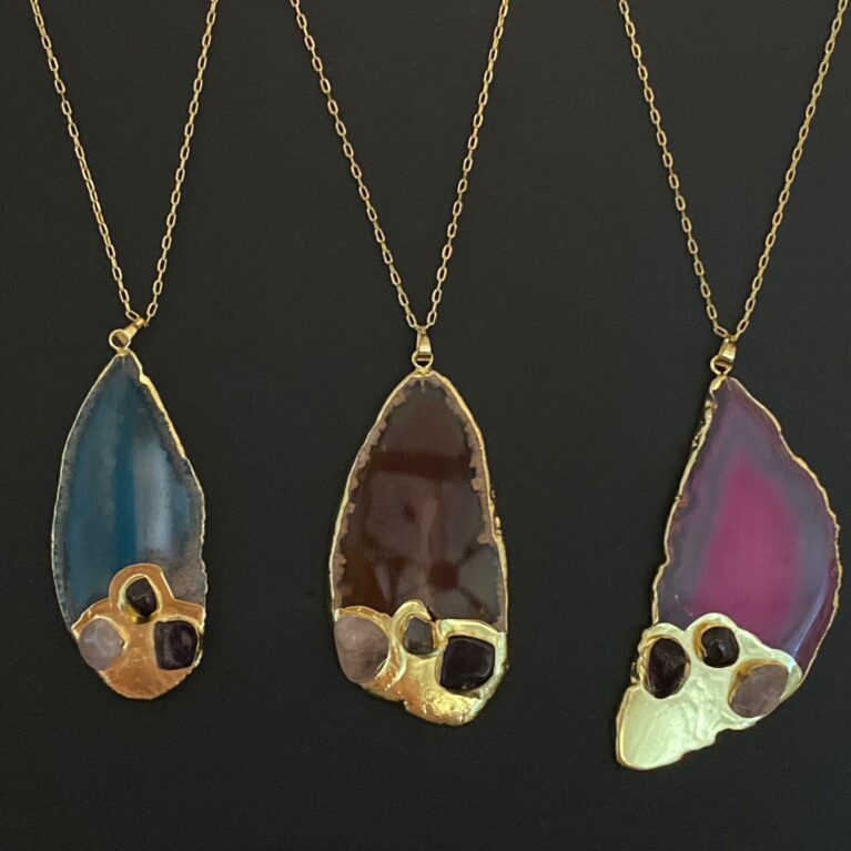 Rutilated Quartz Pendants